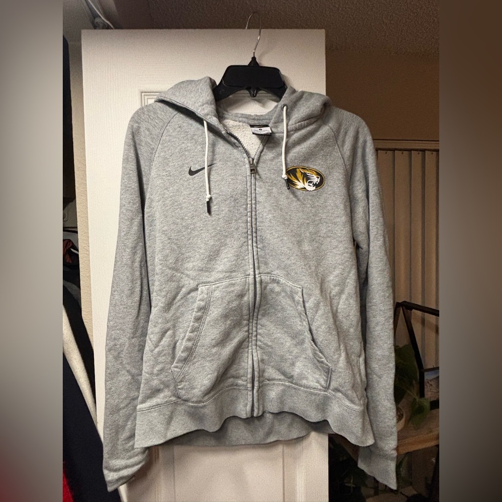 Nike Gray Mizzou Women's Zip-Up Hoodie
